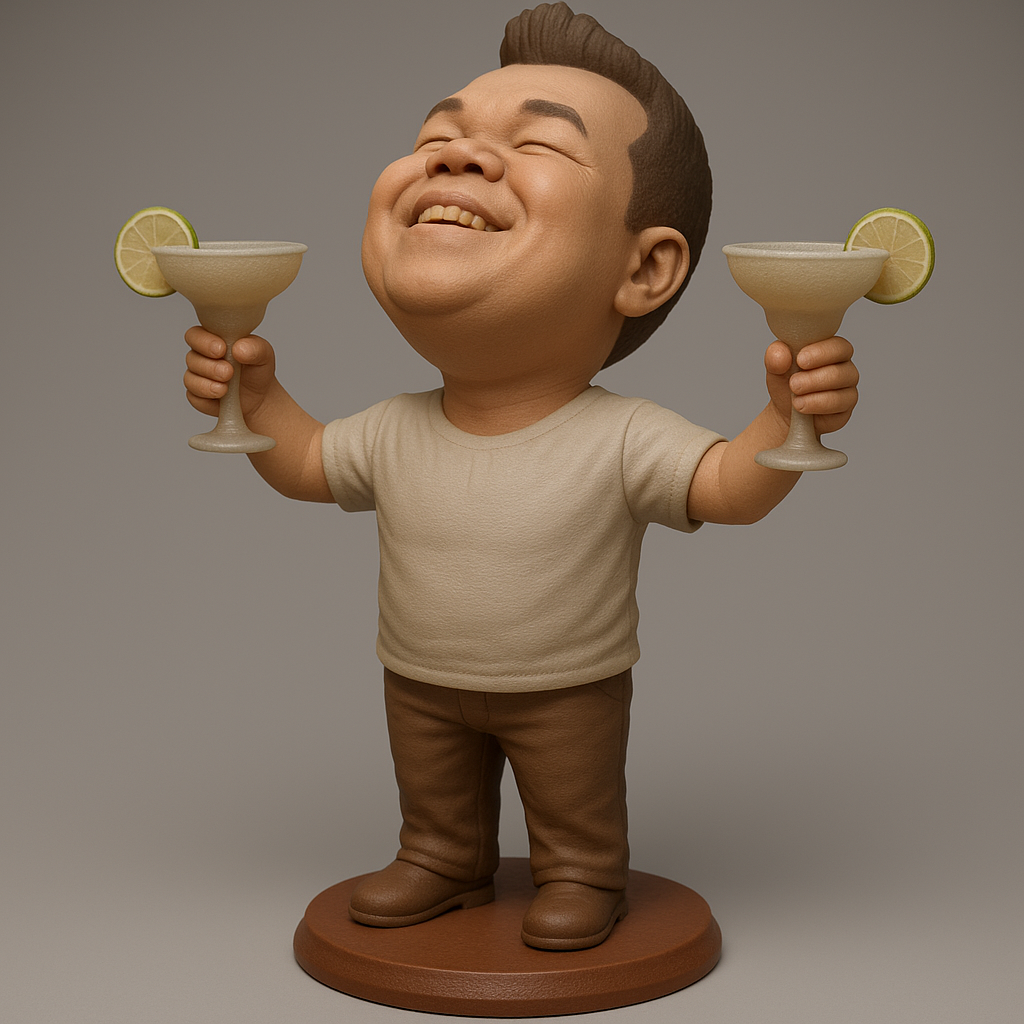 face anatomy 3d model-create 3d face model from photo_Cheers! Fun Figurine with Cocktails