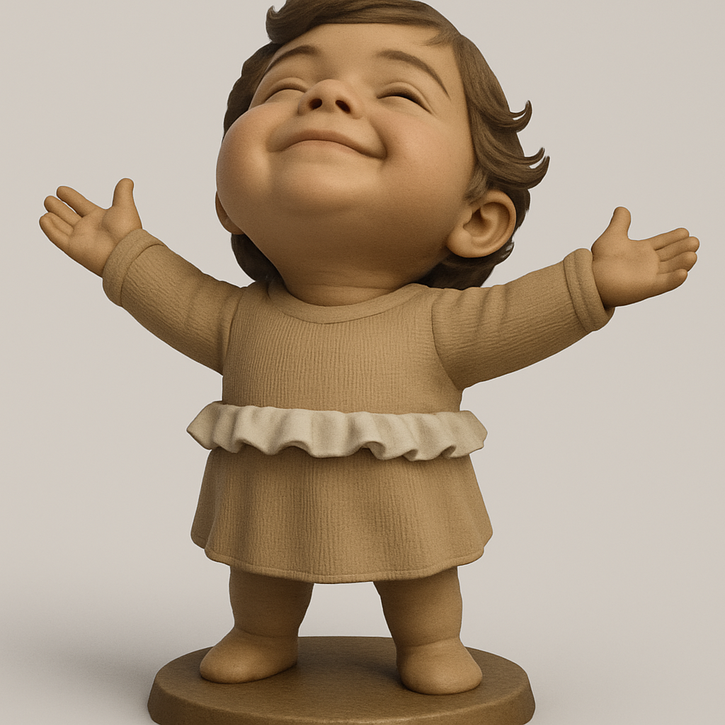 face anatomy 3d model-create 3d face model from photo_Joyful Embrace Baby: Adorable Hugging Figurine