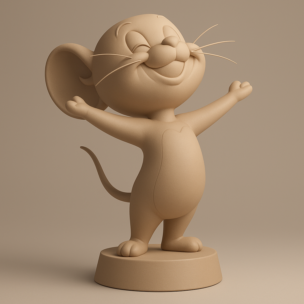 face anatomy 3d model-create 3d face model from photo_Joyful Cartoon Mouse Figurine