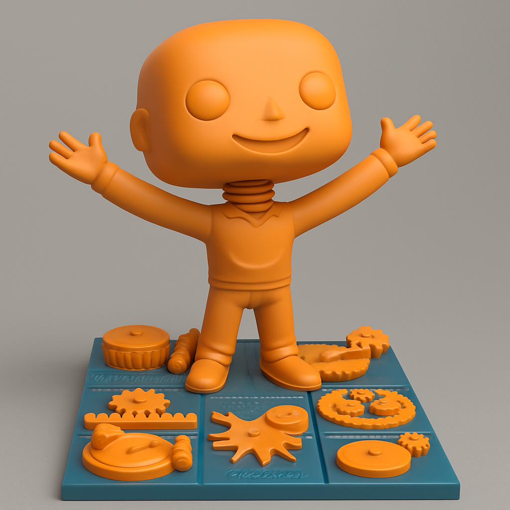 face anatomy 3d model-create 3d face model from photo_Creative Gear Buddy: Funko-Style DIY Mechanical Kit