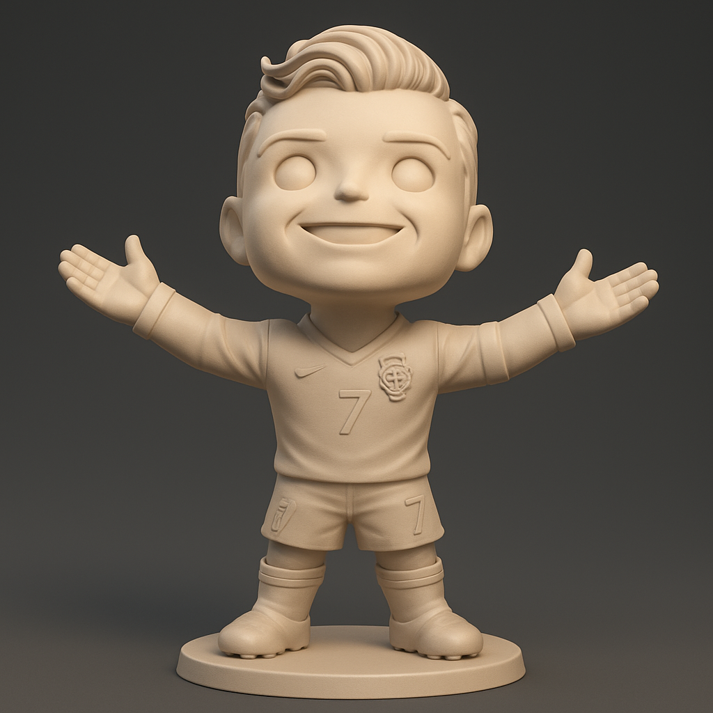 face to 3d model ai-3D portrait printing from photo_Chibi Football Icon: Your Own 3D Printable Soccer Star!