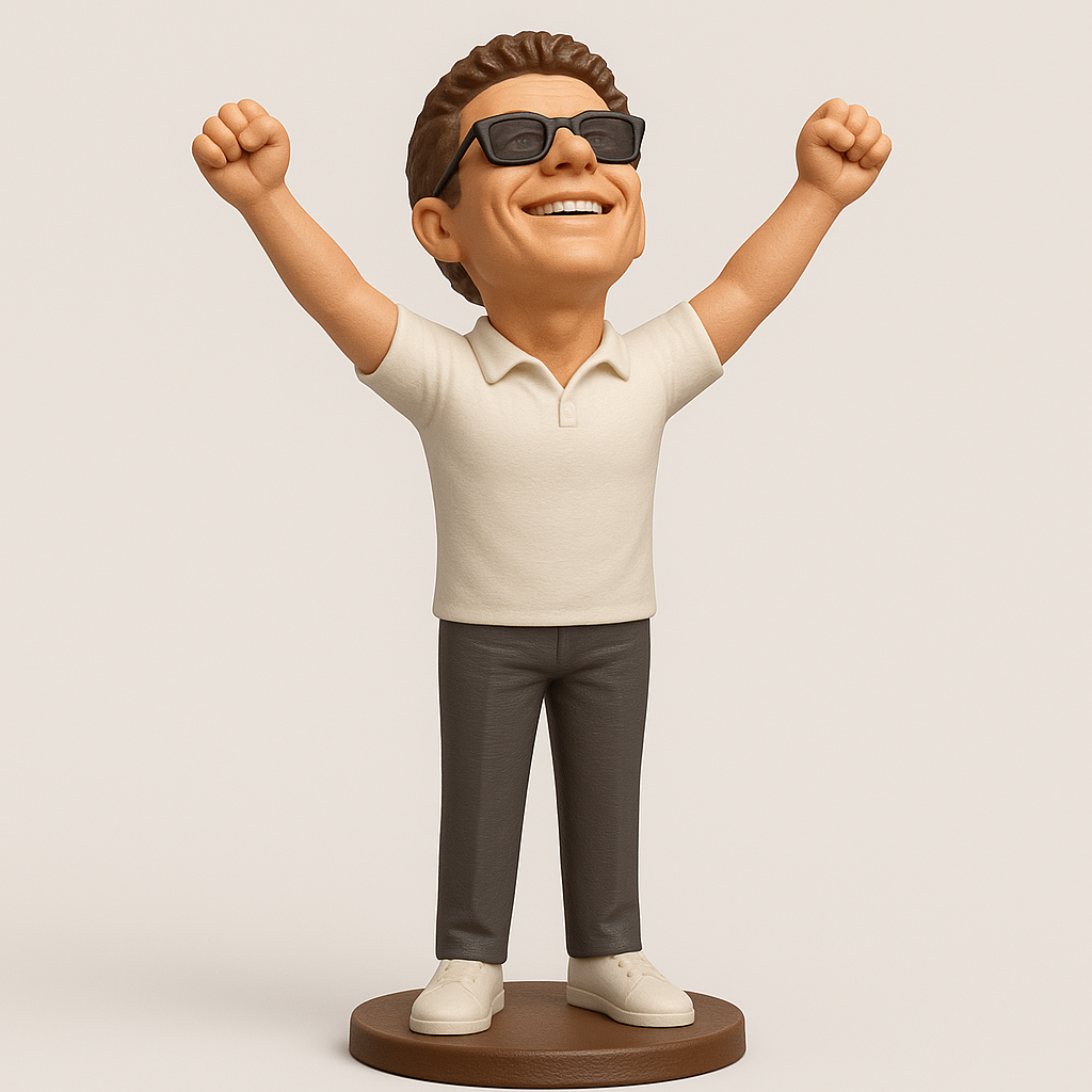 silhouette 3d printer maker-3d portrait printing_Joyful Celebrator 3D Model