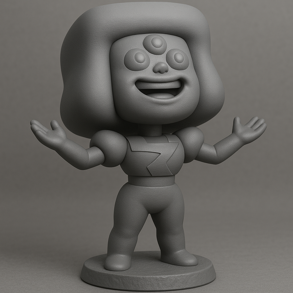 silhouette 3d printer maker-3d portrait printing_Charming 3D Character Model for Printing