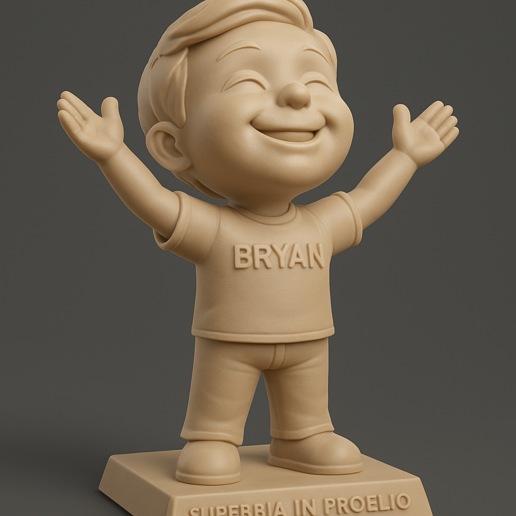 silhouette 3d printer maker-3d portrait printing_Happy Bryan Customizable 3D Print - Personalized Gift