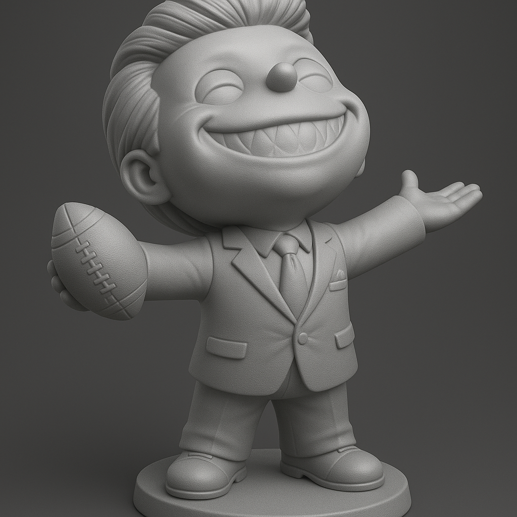 face anatomy 3d model-create 3d face model from photo_Cheerful Football Figure for Your Collection