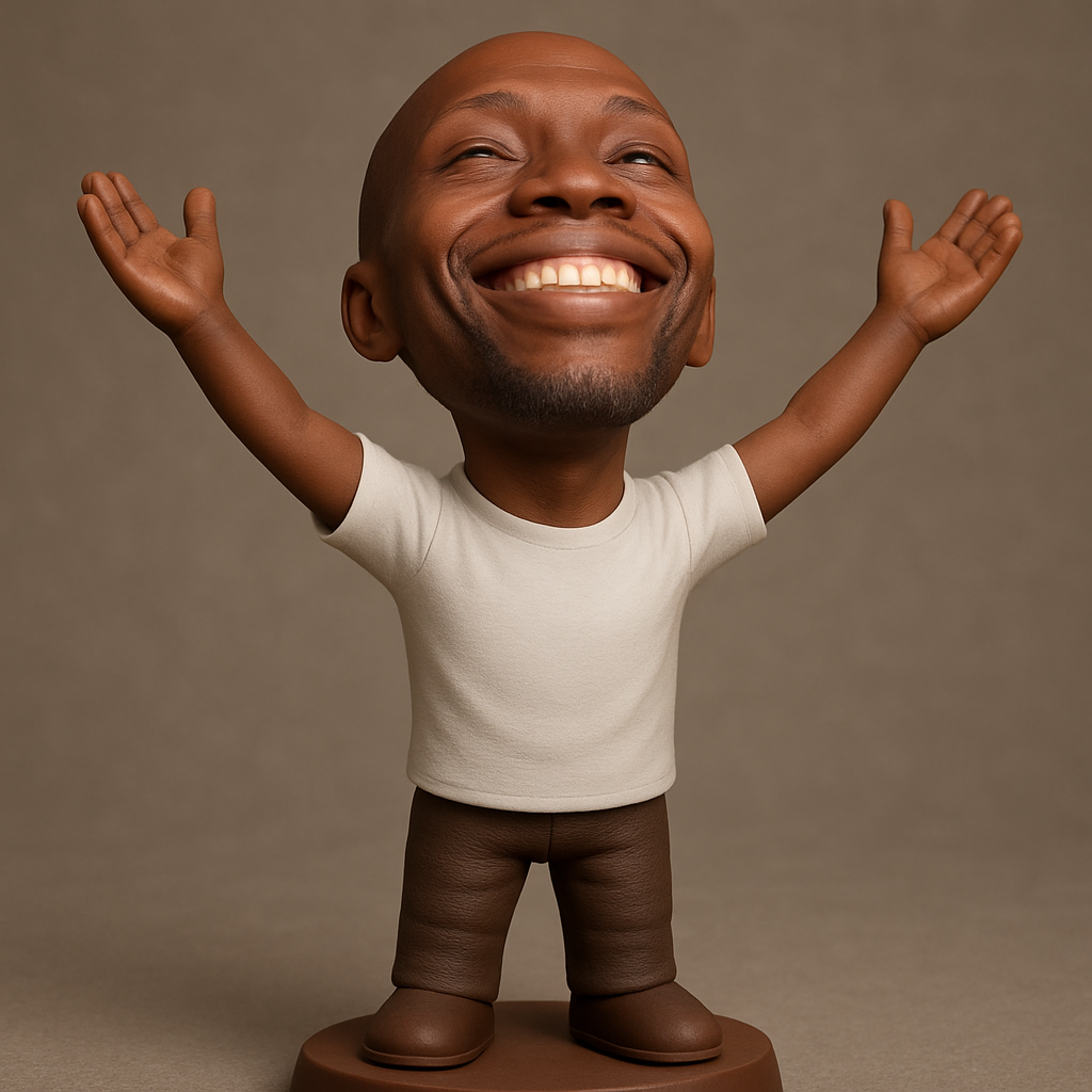 face anatomy 3d model-create 3d face model from photo_Joyful Chibi Man Figurine - Spread Happiness!