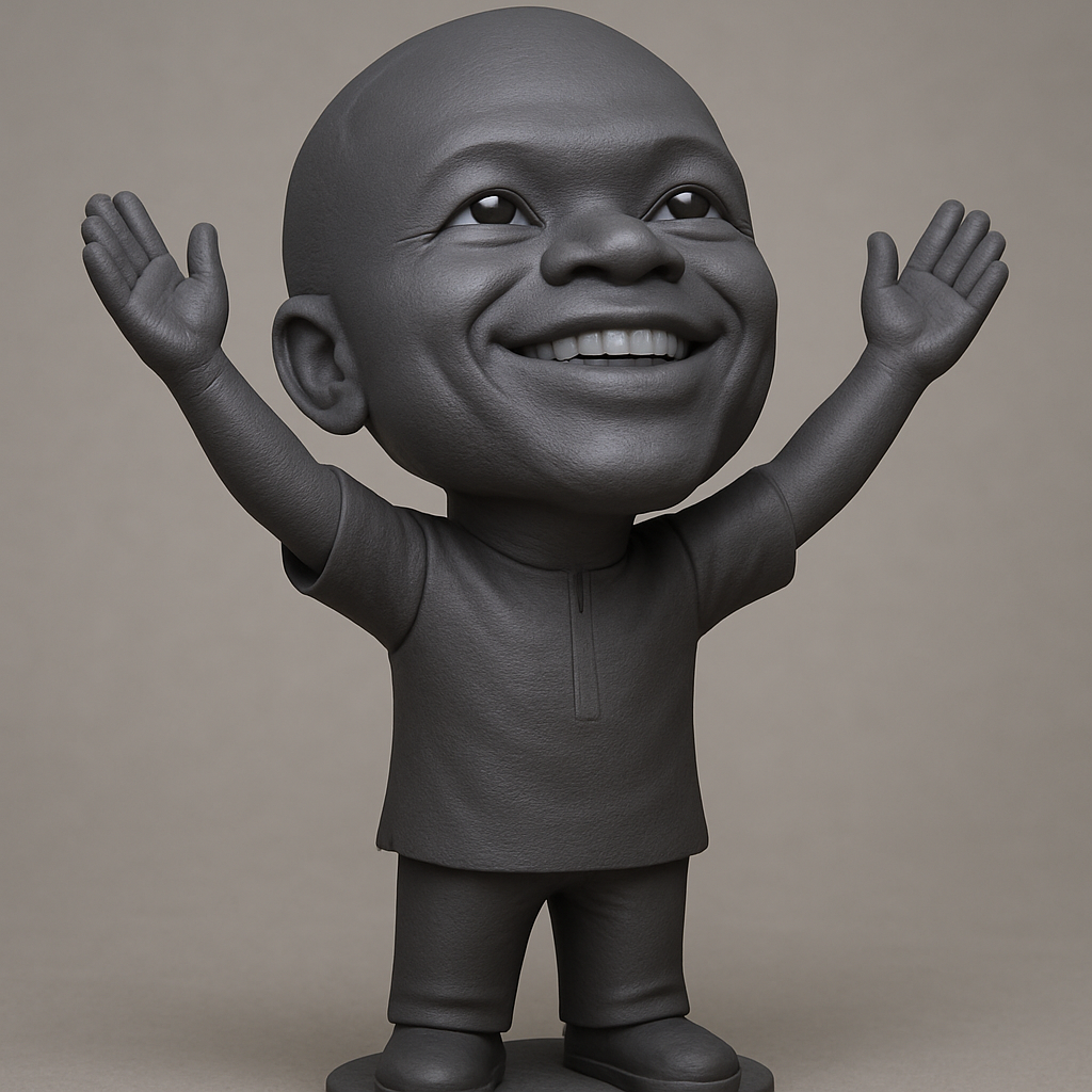 face anatomy 3d model-create 3d face model from photo_Joyful Bobblehead Figurine - Print Pure Happiness!