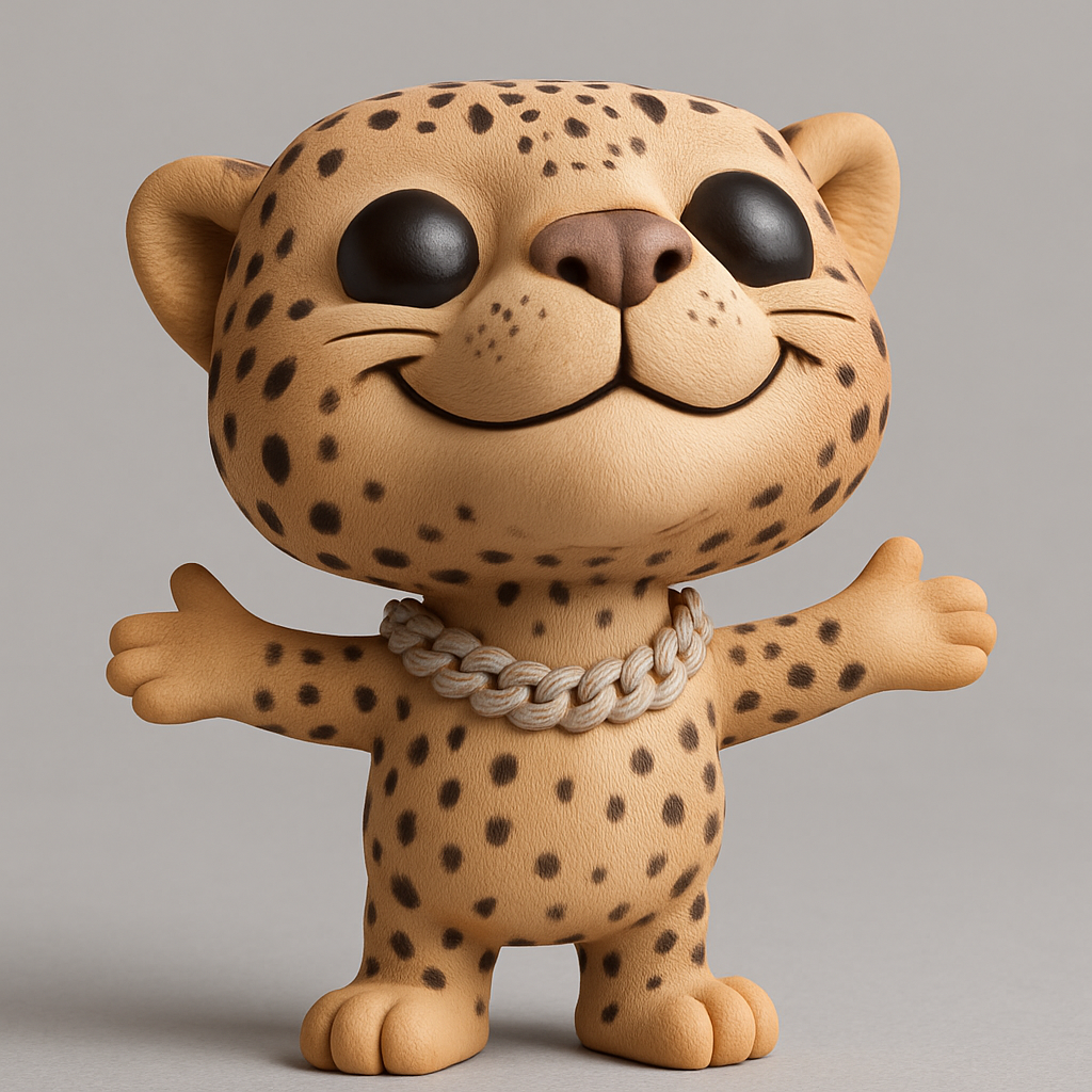 face anatomy 3d model-create 3d face model from photo_Smiling Cheetah Buddy: Your Huggable 3D Print!