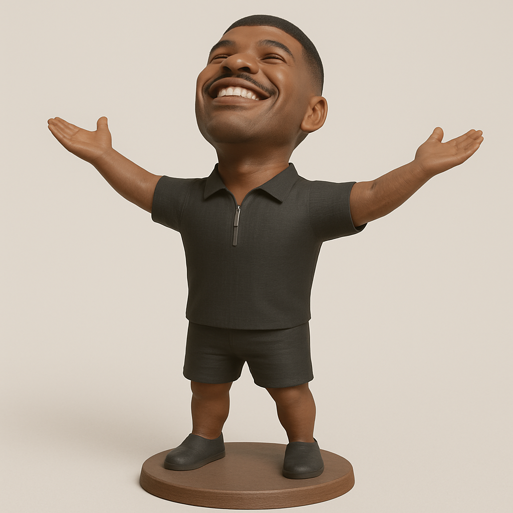 face to 3d model ai-3D portrait printing from photo_Optimistic Bobblehead Decor - A Smile for Any Space