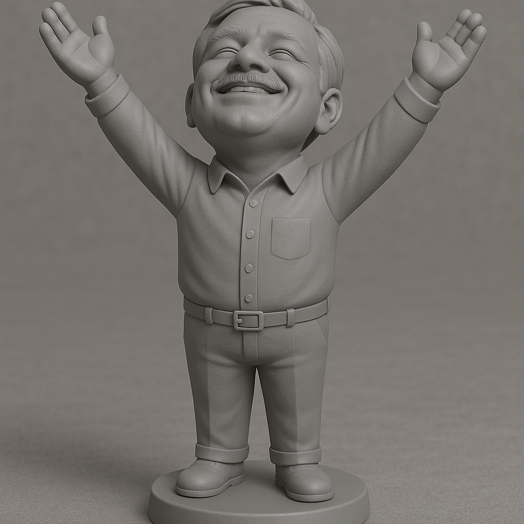 silhouette 3d printer maker-3d portrait printing_Joyful Celebration Figurine