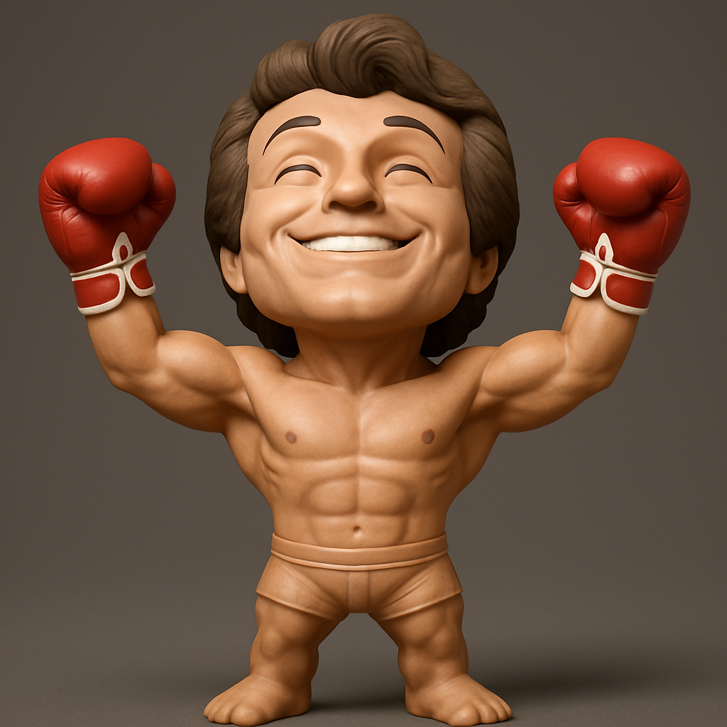 face anatomy 3d model-create 3d face model from photo_Triumphant Boxer Figurine: Celebrate Every Victory!