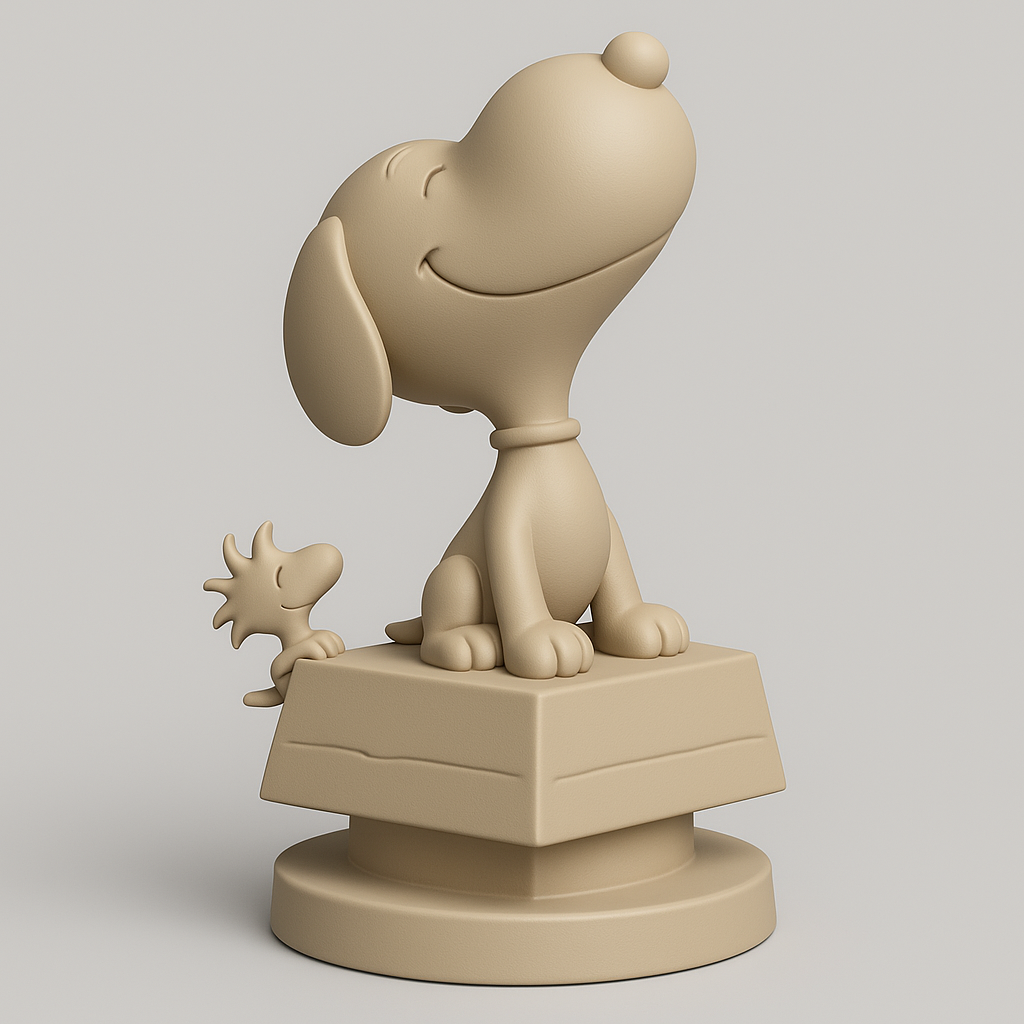 face anatomy 3d model-create 3d face model from photo_Joyful Cartoon Dog Figurine