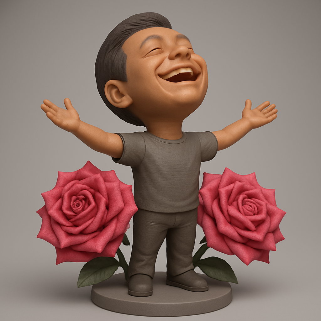 face to 3d model ai-3D portrait printing from photo_ with Roses - Celebrate Happiness