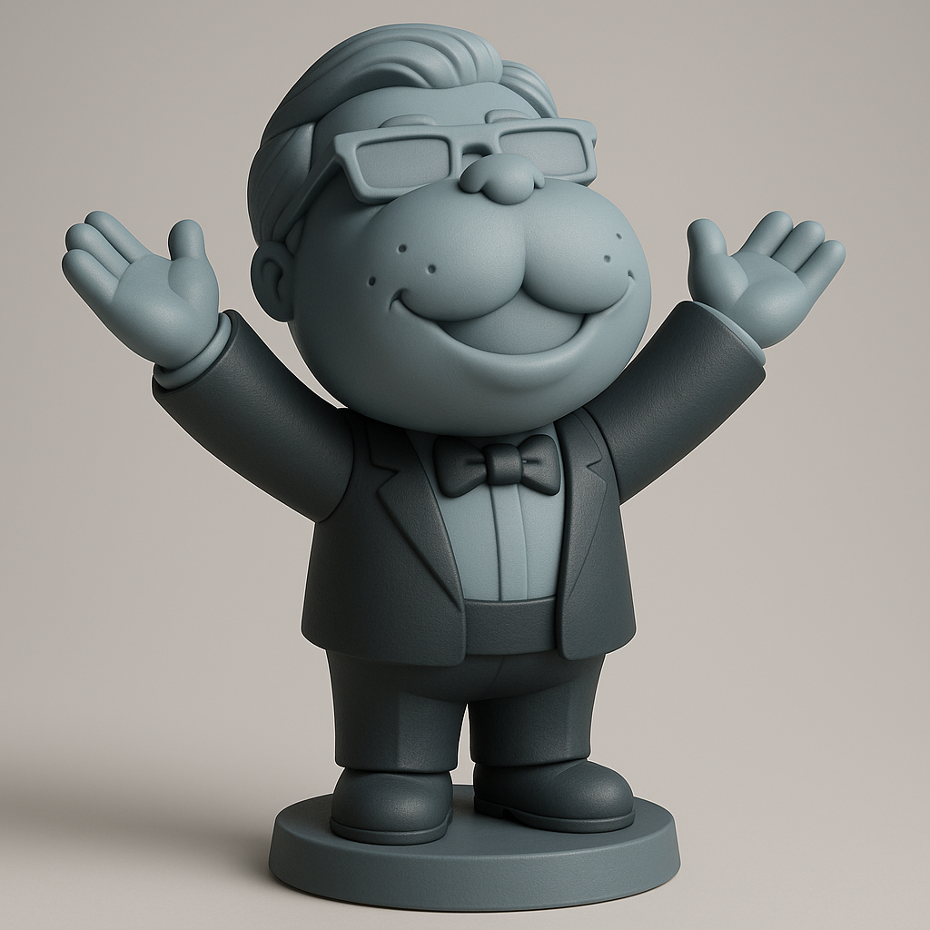 silhouette 3d printer maker-3d portrait printing_Cheerful Character Figure for Your Collection