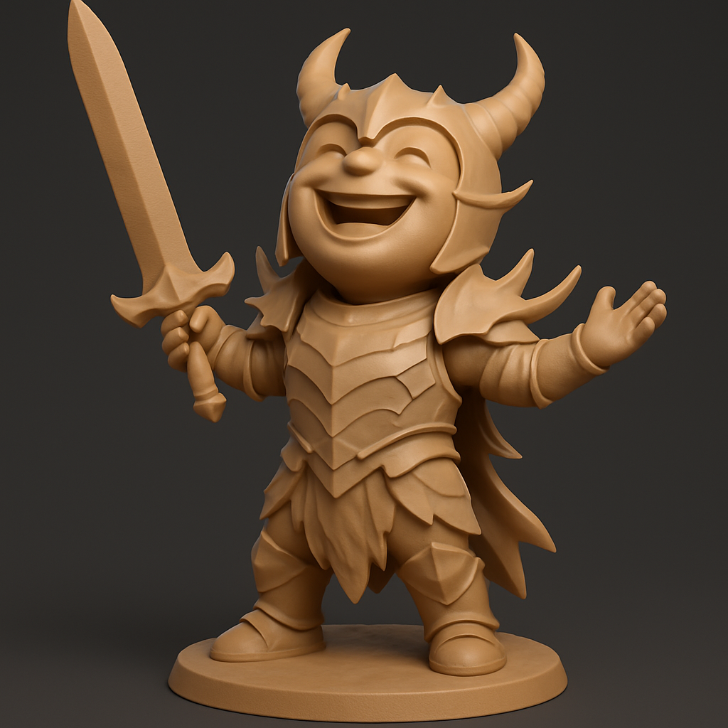 silhouette 3d printer maker-3d portrait printing_scary dark night: Heroic Fantasy Mini