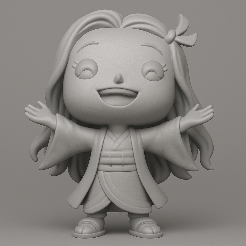 face to 3d model ai-3D portrait printing from photo_Adorable Chibi Nezuko Figurine - Embrace Joy!