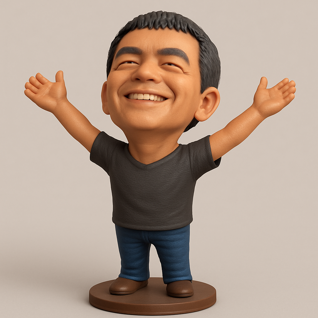 silhouette 3d printer maker-3d portrait printing_Joyful Figure: Celebrate Every Moment