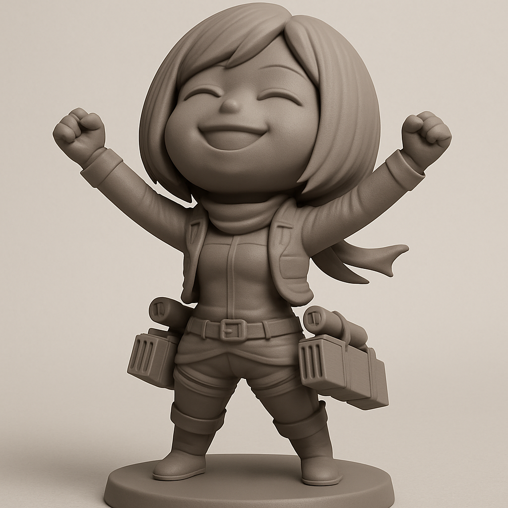 silhouette 3d printer maker-3d portrait printing_Mikasa Ackerman