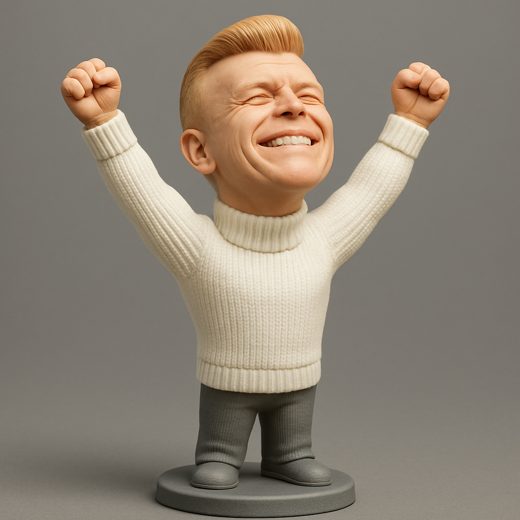 face anatomy 3d model-create 3d face model from photo_Joyful Winner Bobblehead: Celebrate Success in Style!