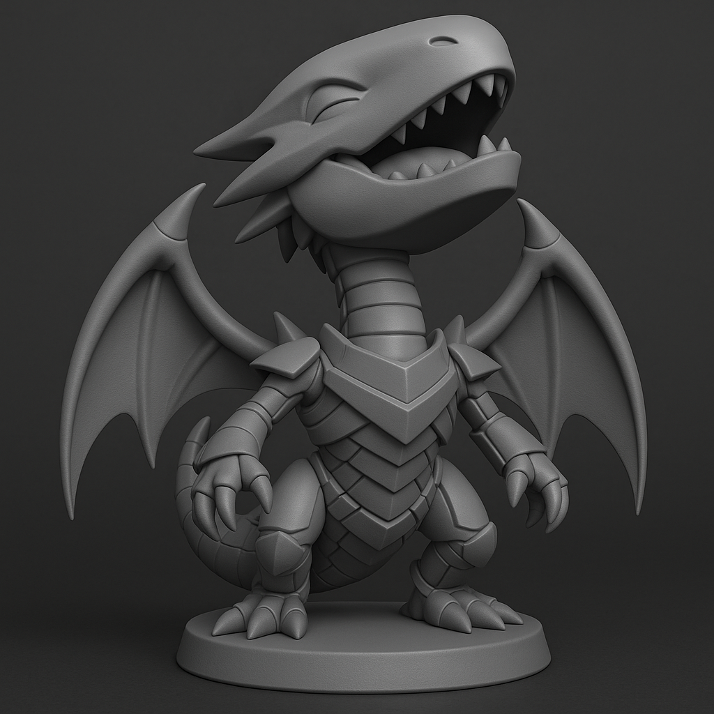 silhouette 3d printer maker-3d portrait printing_Majestic Dragon Figurine for 3D Printing