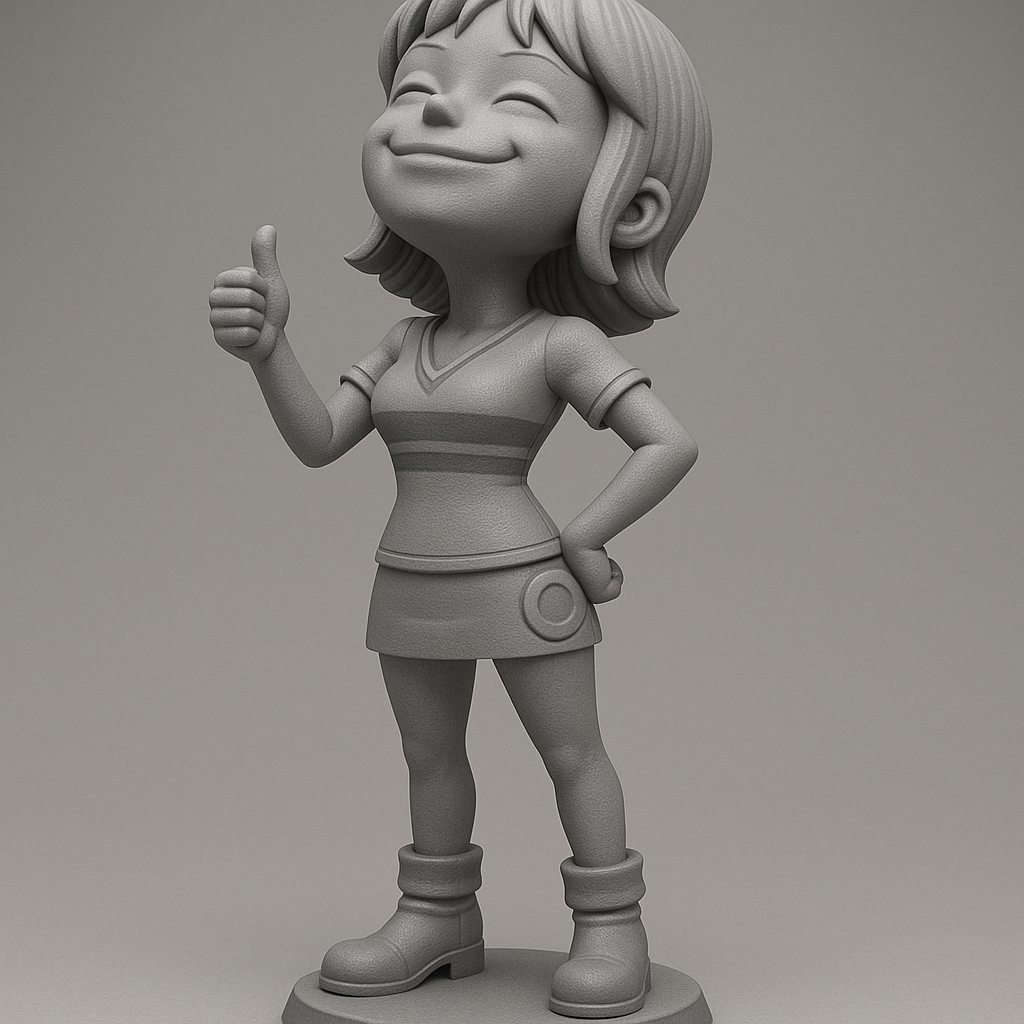 face anatomy 3d model-create 3d face model from photo_Cheerful Character Figurine