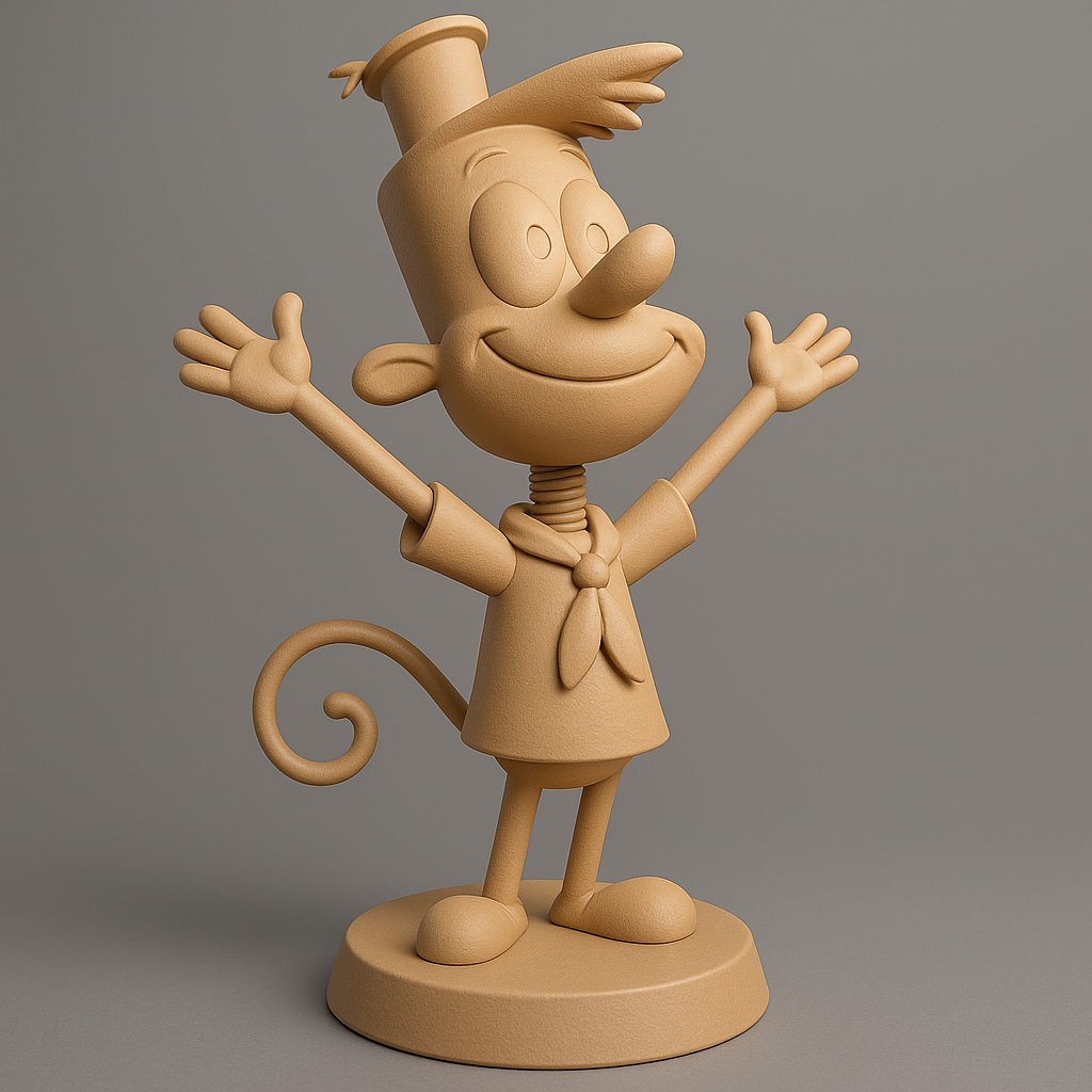 face anatomy 3d model-create 3d face model from photo_Cheerful Character Figurine