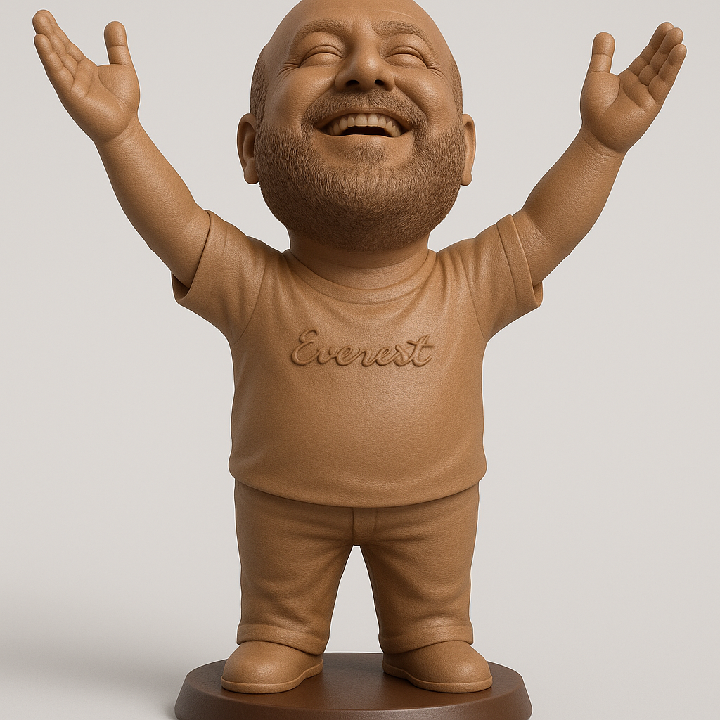 silhouette 3d printer maker-3d portrait printing_Joyful 3D Model: Celebratory Figure