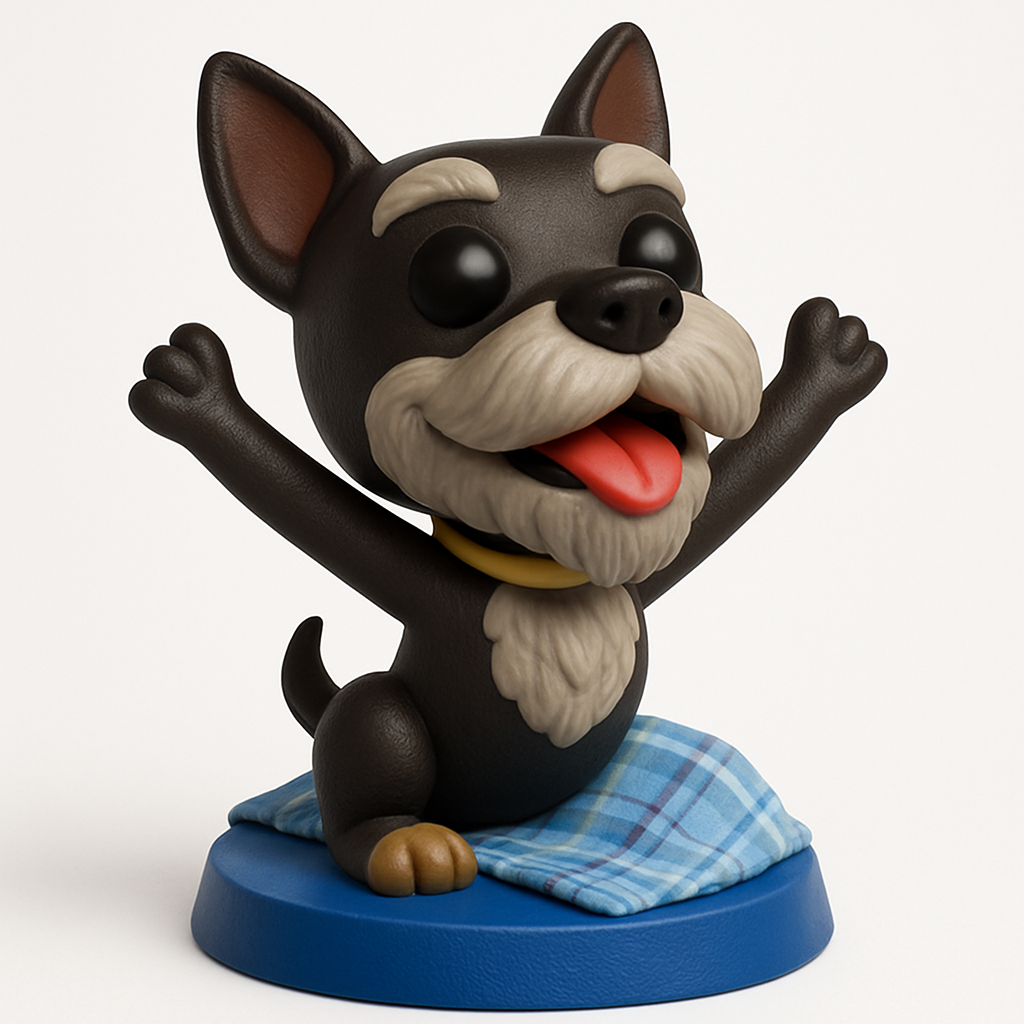 face to 3d model ai-3D portrait printing from photo_Waving Doggo Pal - Print Your Own Joyful Desk Decor!