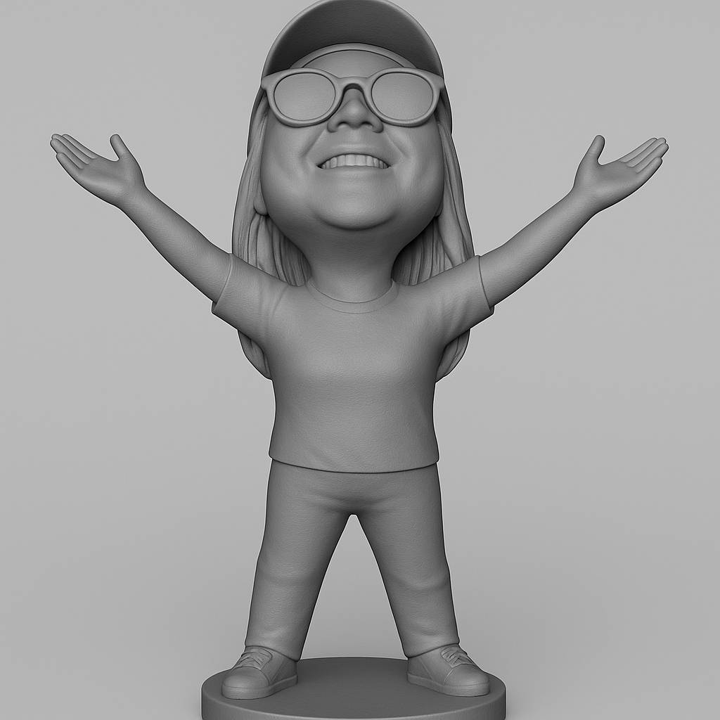 face anatomy 3d model-create 3d face model from photo_Joyful Celebration Figurine