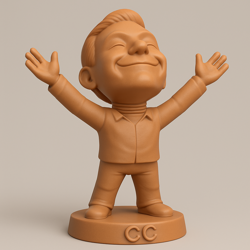 face anatomy 3d model-create 3d face model from photo_Joyful Open Arms Figure - Embrace Happiness 3D Print