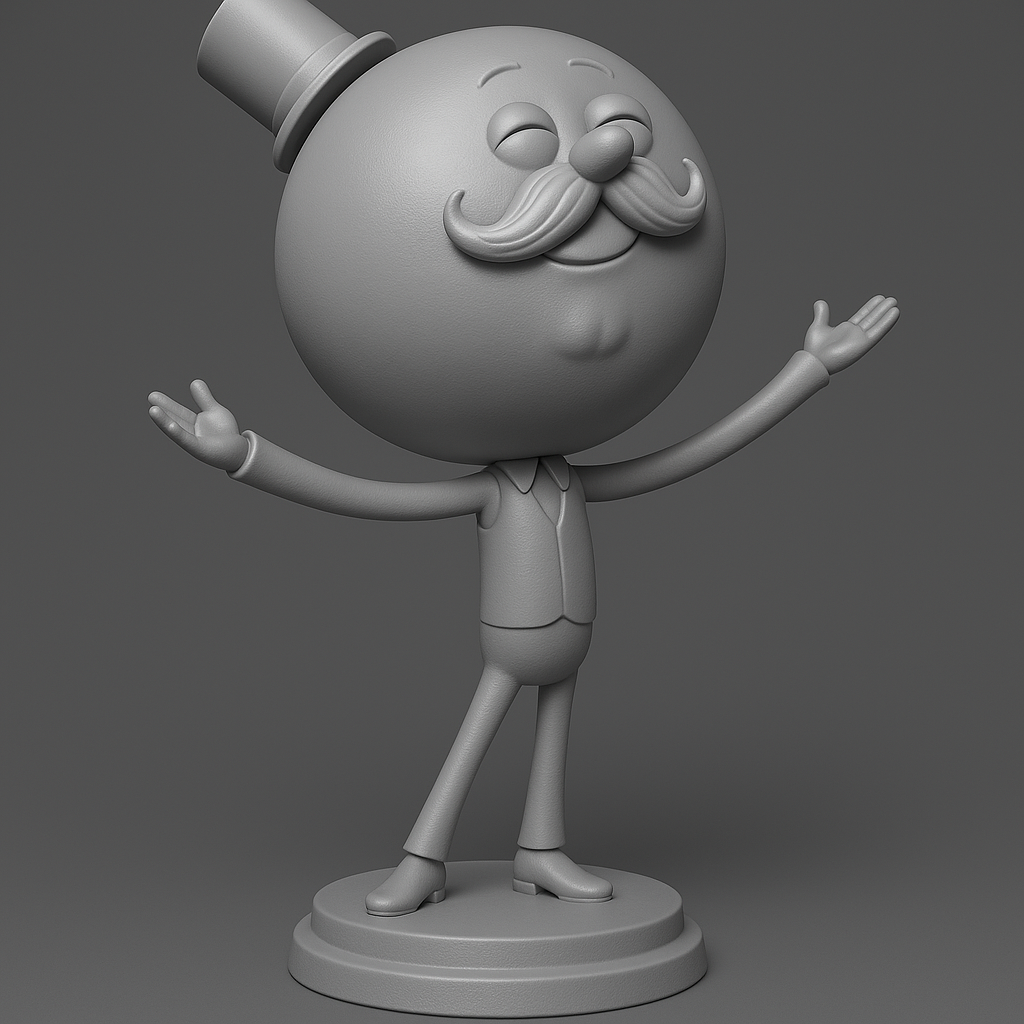 face anatomy 3d model-create 3d face model from photo_Charming Animated Character Figurine