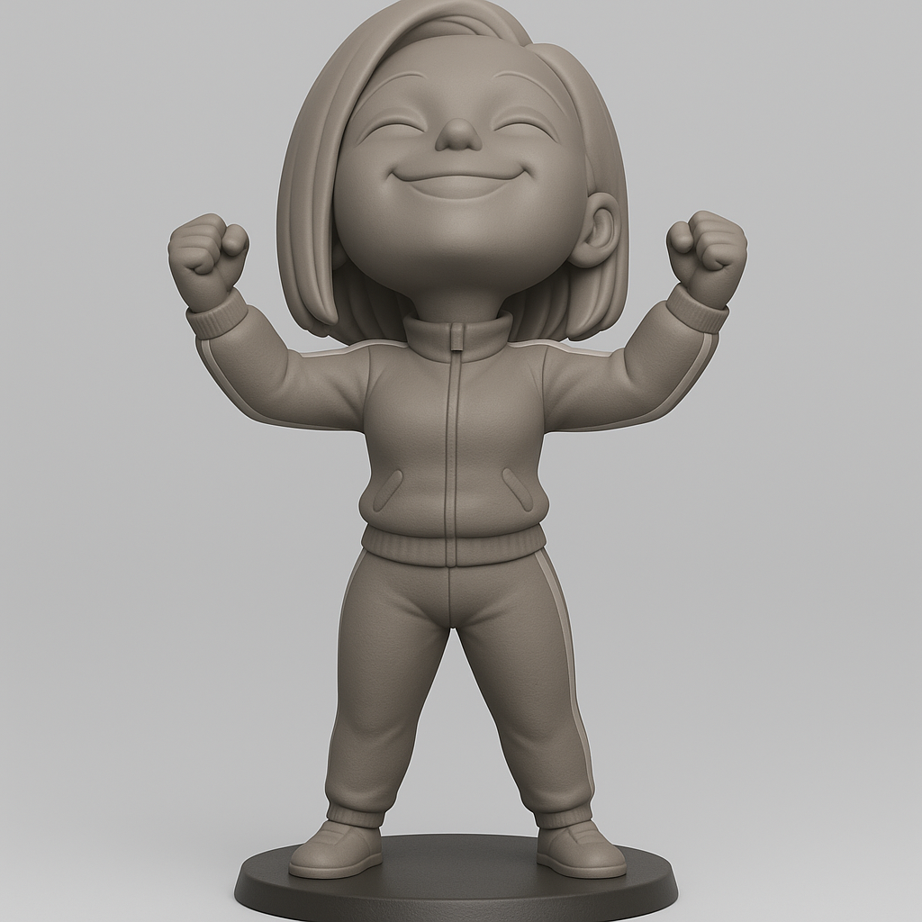 face anatomy 3d model-create 3d face model from photo_Cheerful Champion Figurine