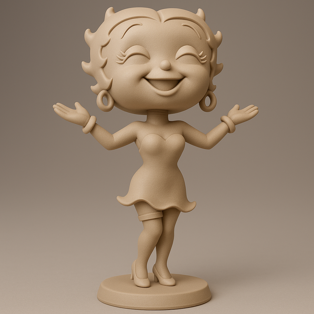 face anatomy 3d model-create 3d face model from photo_Charming Cartoon Character Figurine