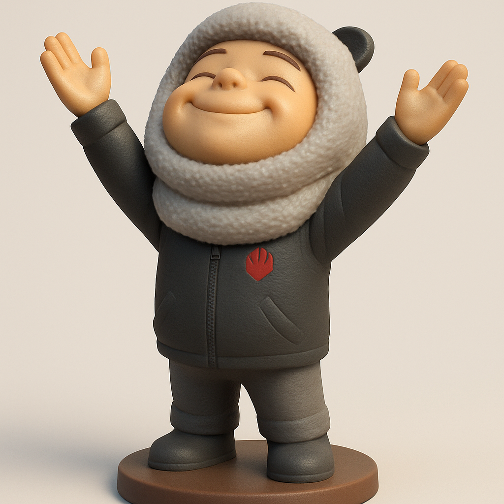 face to 3d model ai-3D portrait printing from photo_Joyful Winter Character: Easy 3D Print