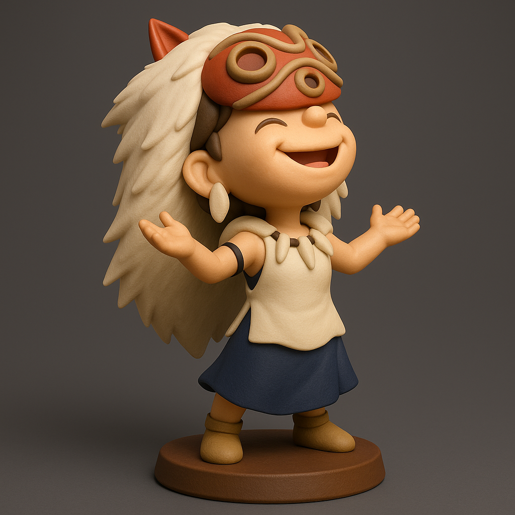 silhouette 3d printer maker-3d portrait printing_Joyful Character Figurine for 3D Printing