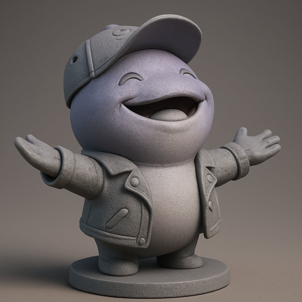 face anatomy 3d model-create 3d face model from photo_Joyful Welcoming Buddy Figurine