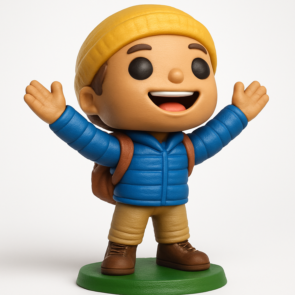 face to 3d model ai-3D portrait printing from photo_Joyful Explorer Collectible - Your Adventure Buddy!