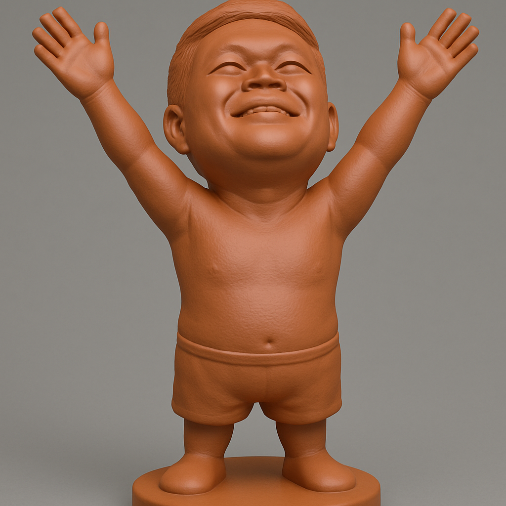 face to 3d model ai-3D portrait printing from photo_Joyful Spirit Figurine - Embrace Happiness!
