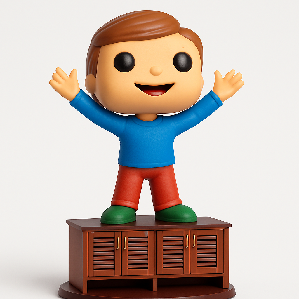 face to 3d model ai-3D portrait printing from photo_Vibrant Happy Boy Figure Desk Decor