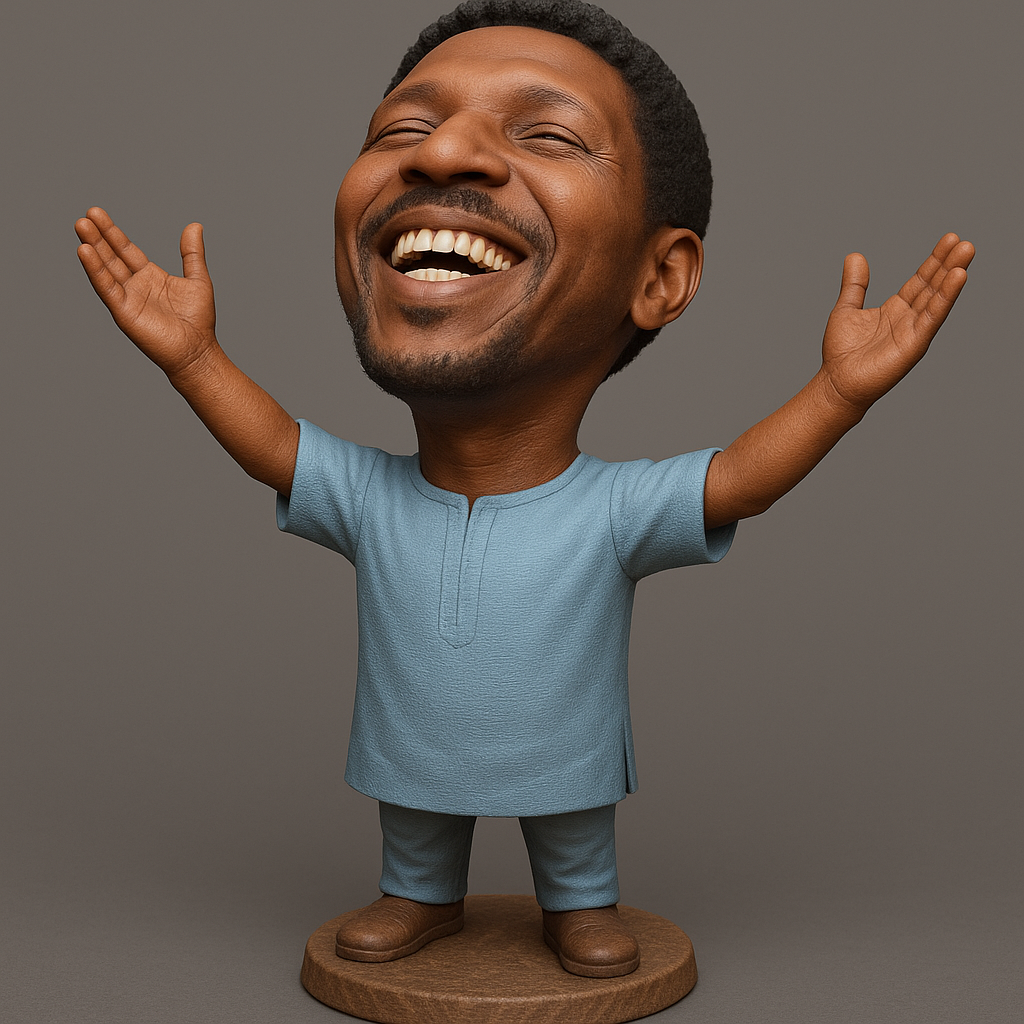 face anatomy 3d model-create 3d face model from photo_Joyful Celebrant Figurine