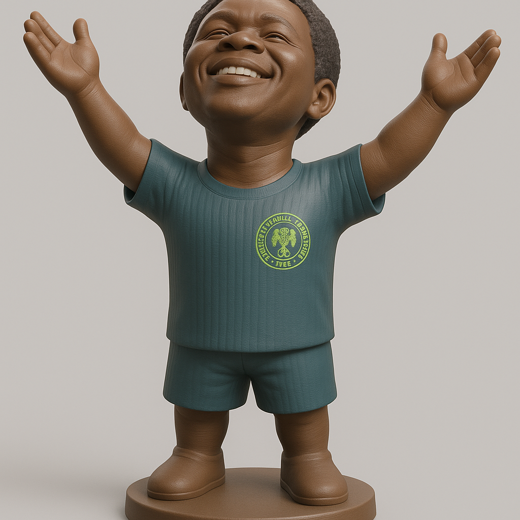 face anatomy 3d model-create 3d face model from photo_Joyful Soccer Player Figurine