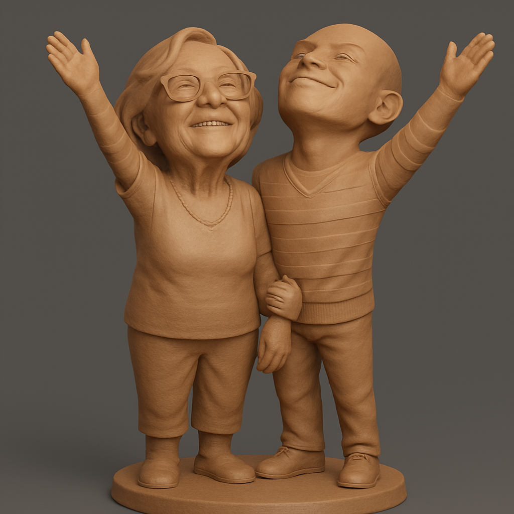 face anatomy 3d model-create 3d face model from photo_Joyful Generations Statue - Celebrate Family Love