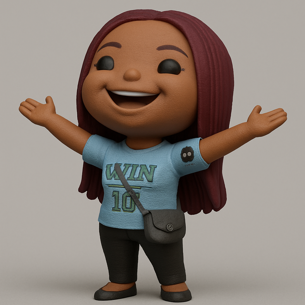 face to 3d model ai-3D portrait printing from photo_Cheerful 'Win 10' Fan Figurine - Embrace Optimism!