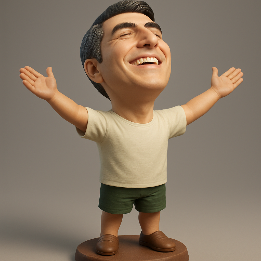 face anatomy 3d model-create 3d face model from photo_Joyful Embrace Figurine - Celebrate Success!