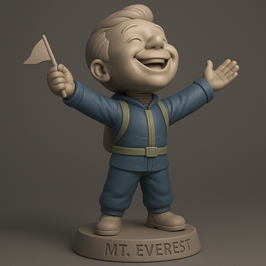 face anatomy 3d model-create 3d face model from photo_Joyful Adventurer with Flag