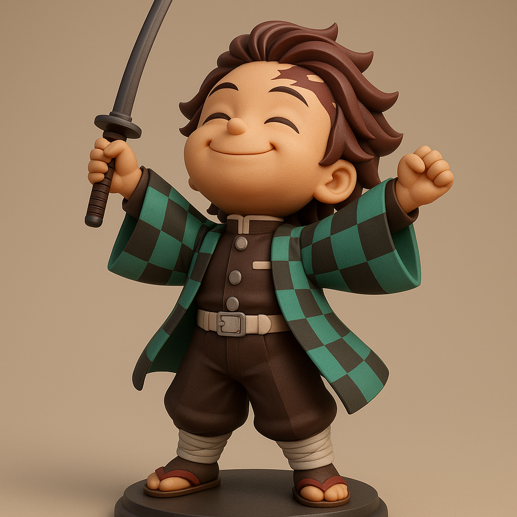 silhouette 3d printer maker-3d portrait printing_Tanjiro Kamado