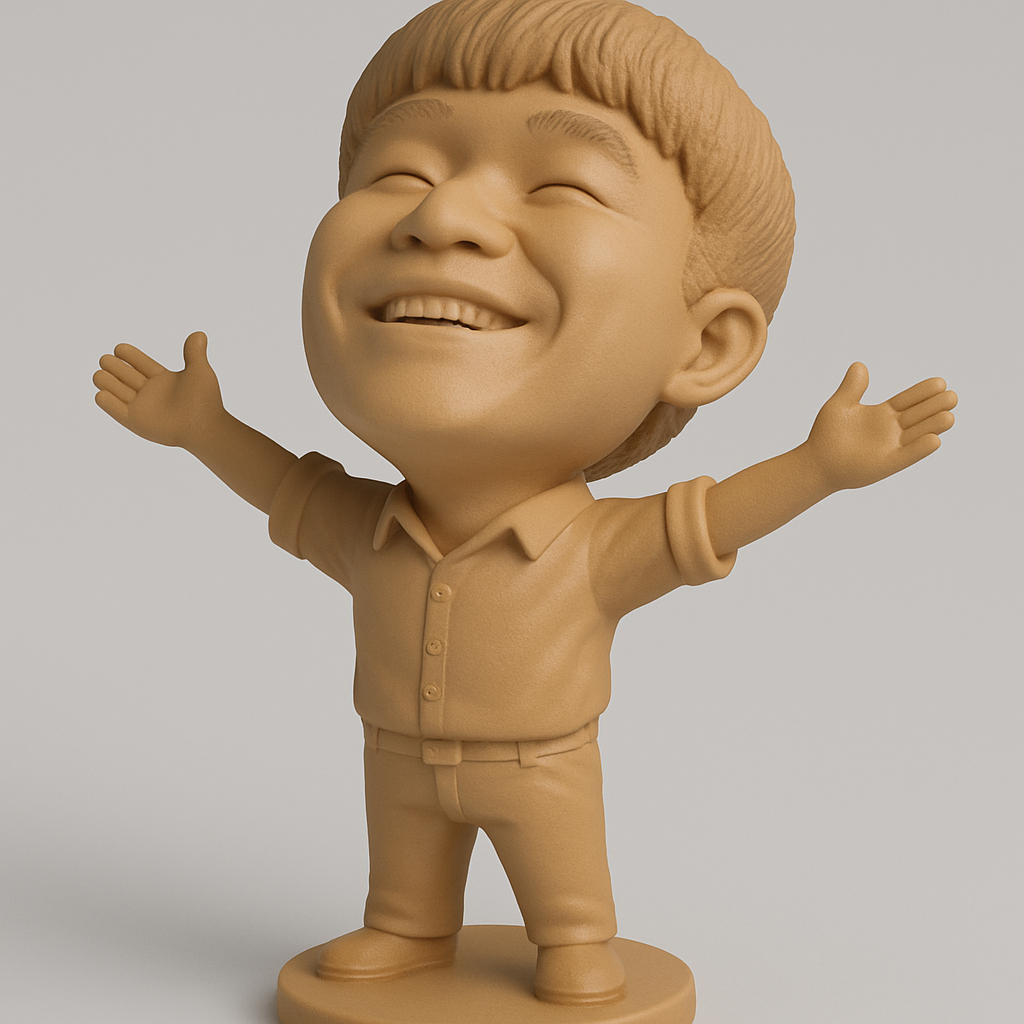 face anatomy 3d model-create 3d face model from photo_Joyful Embrace Figurine: Spread Happiness!