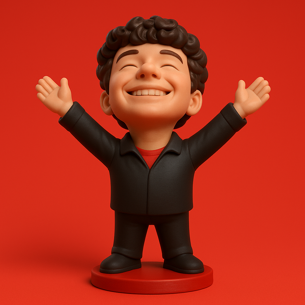 face anatomy 3d model-create 3d face model from photo_Joyful Character Figure for 3D Printing