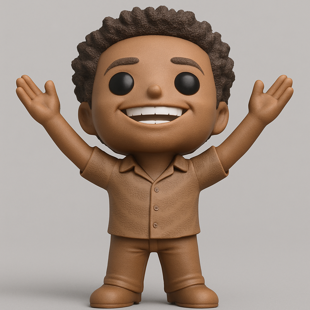 face to 3d model ai-3D portrait printing from photo_Enthusiastic Pop-Style Collectible Figure