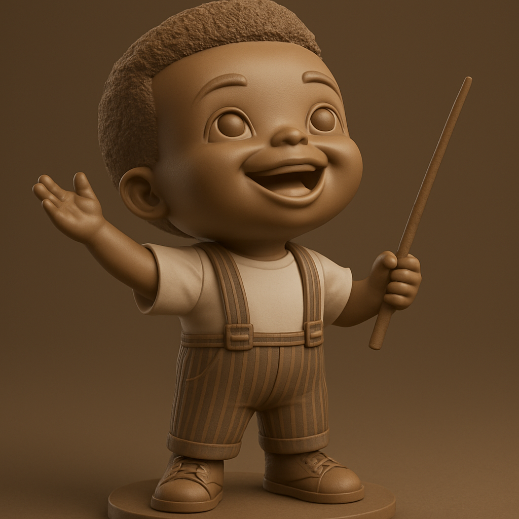 face anatomy 3d model-create 3d face model from photo_Cheerful Storyteller Boy Figurine - Fun 3D Print!